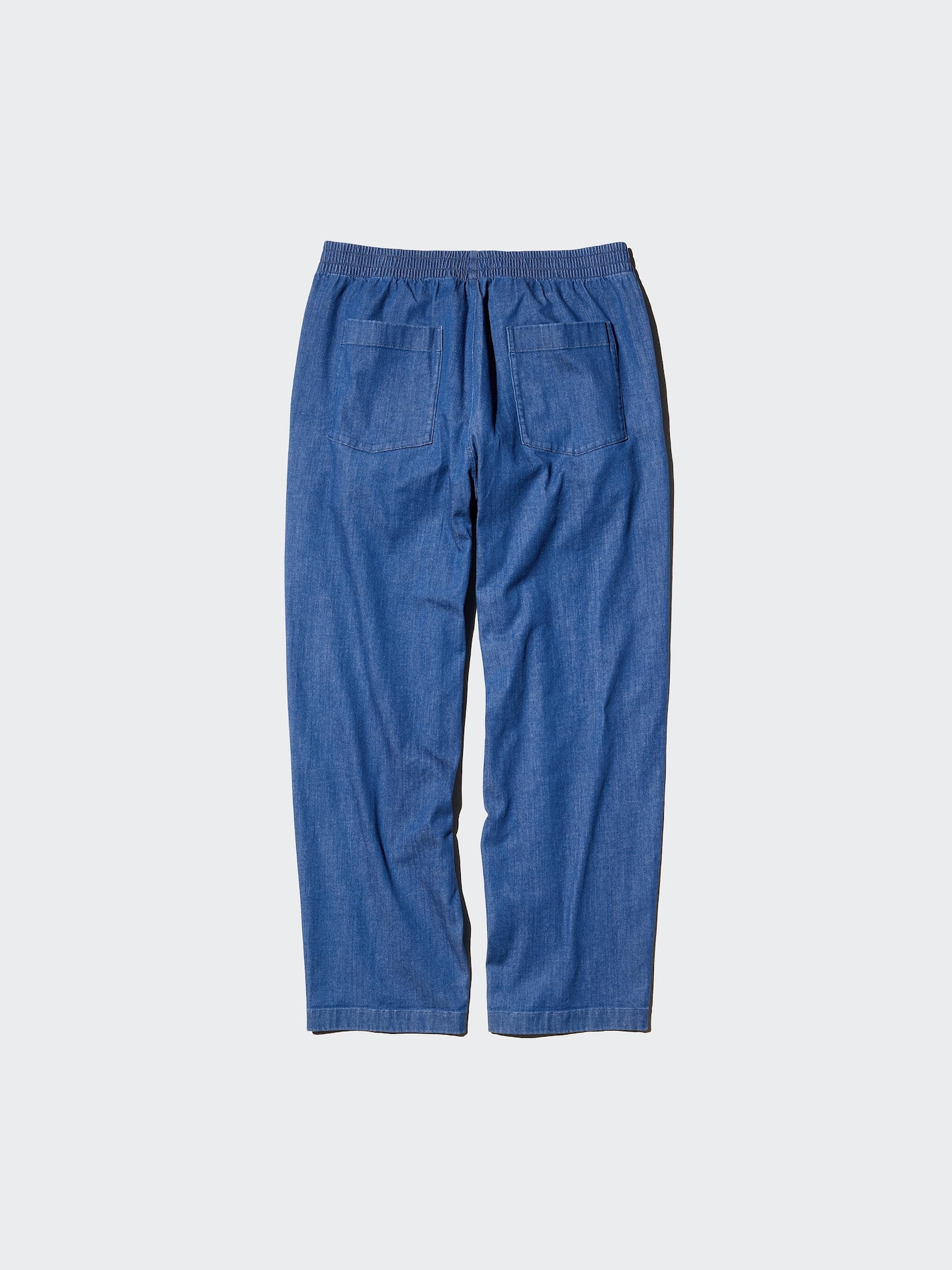 Укороченные брюки Uniqlo Stretch Easy, деним, цвет: Синий — фото 4