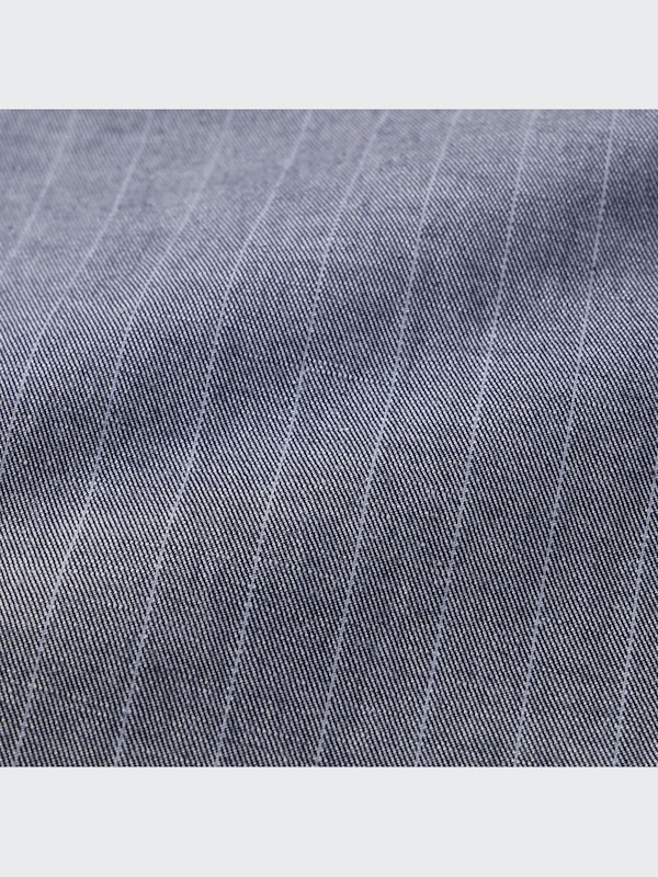 Linen Blend Relaxed Pants (Striped)