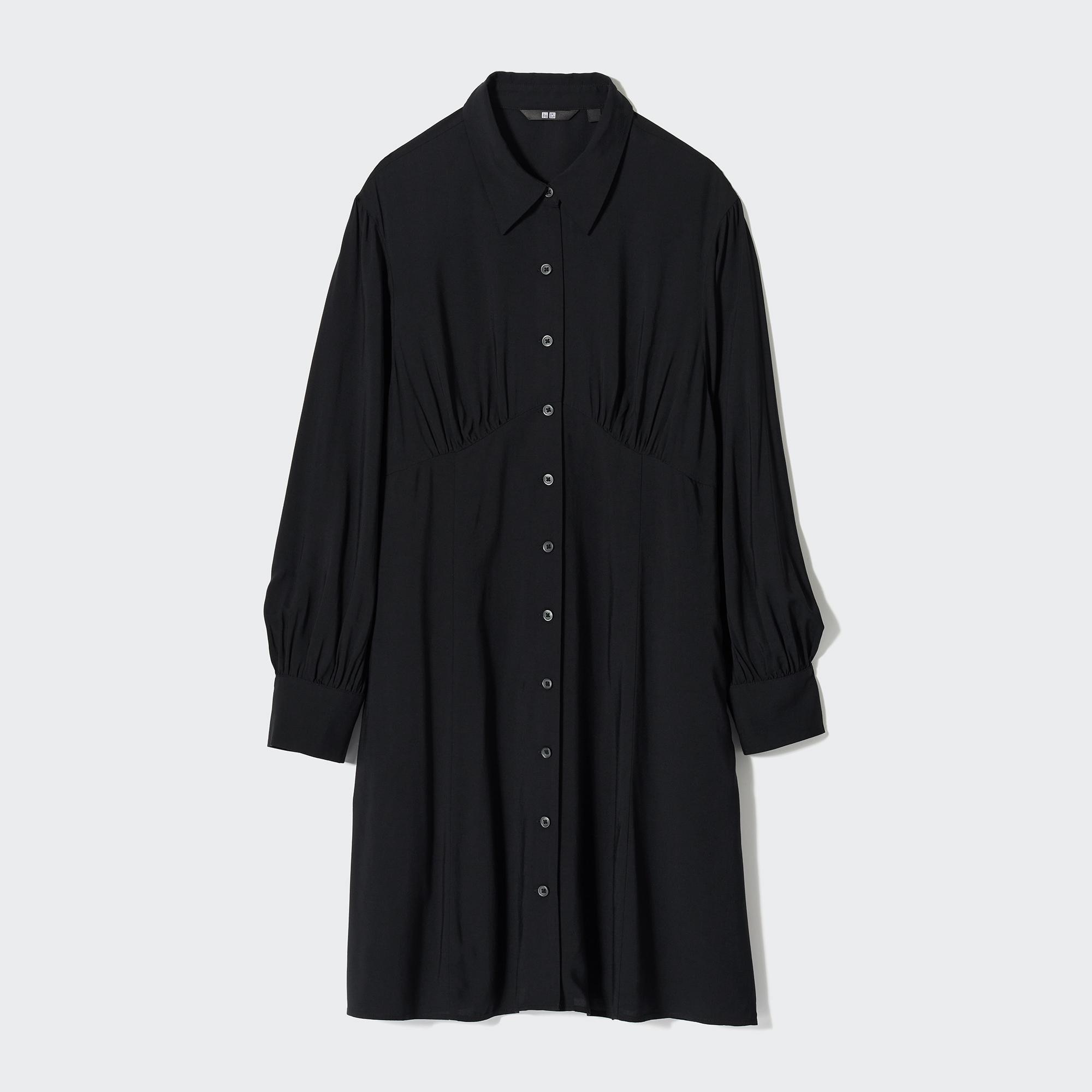 VNeck LongSleeve Mini Shirt Dress UNIQLO US