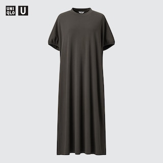 Draped Short-Sleeve Dress