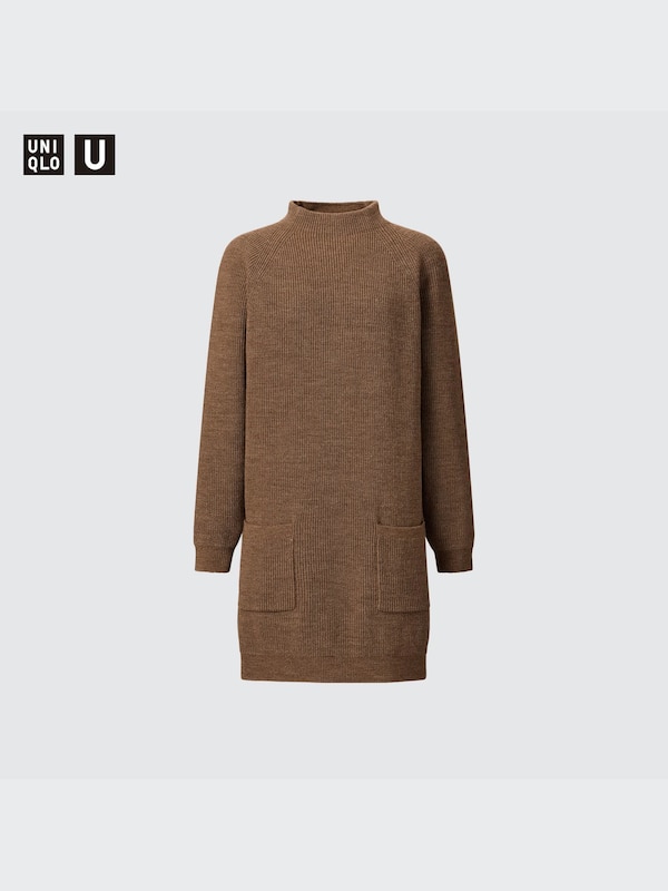 Mock Neck Long-Sleeve Dress