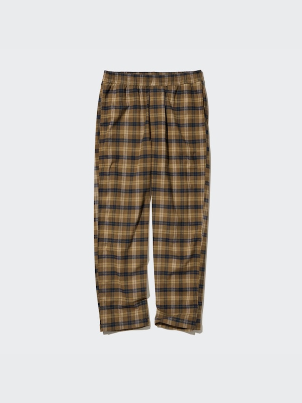 Flannel Easy Patterned Ankle Length Trousers