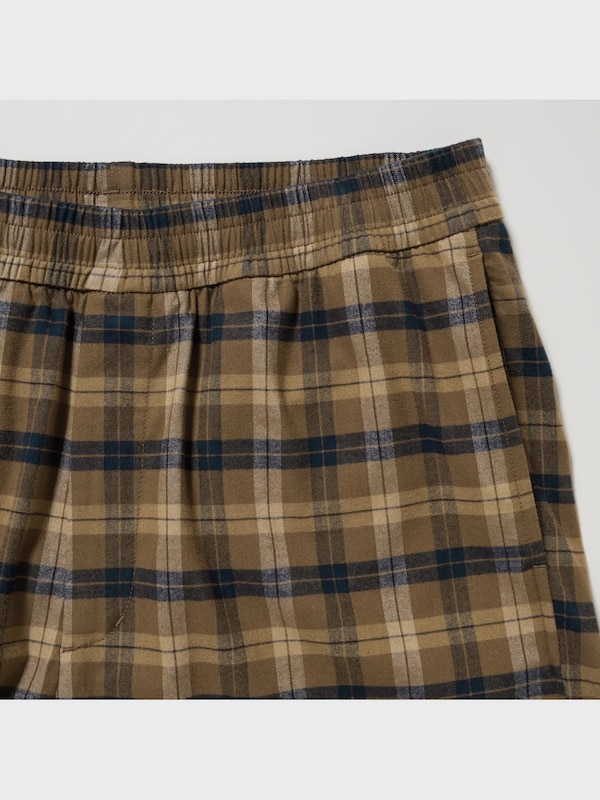 Flannel Easy Patterned Ankle Length Trousers