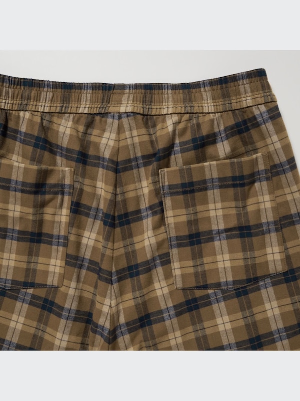 Flannel Easy Patterned Ankle Length Trousers