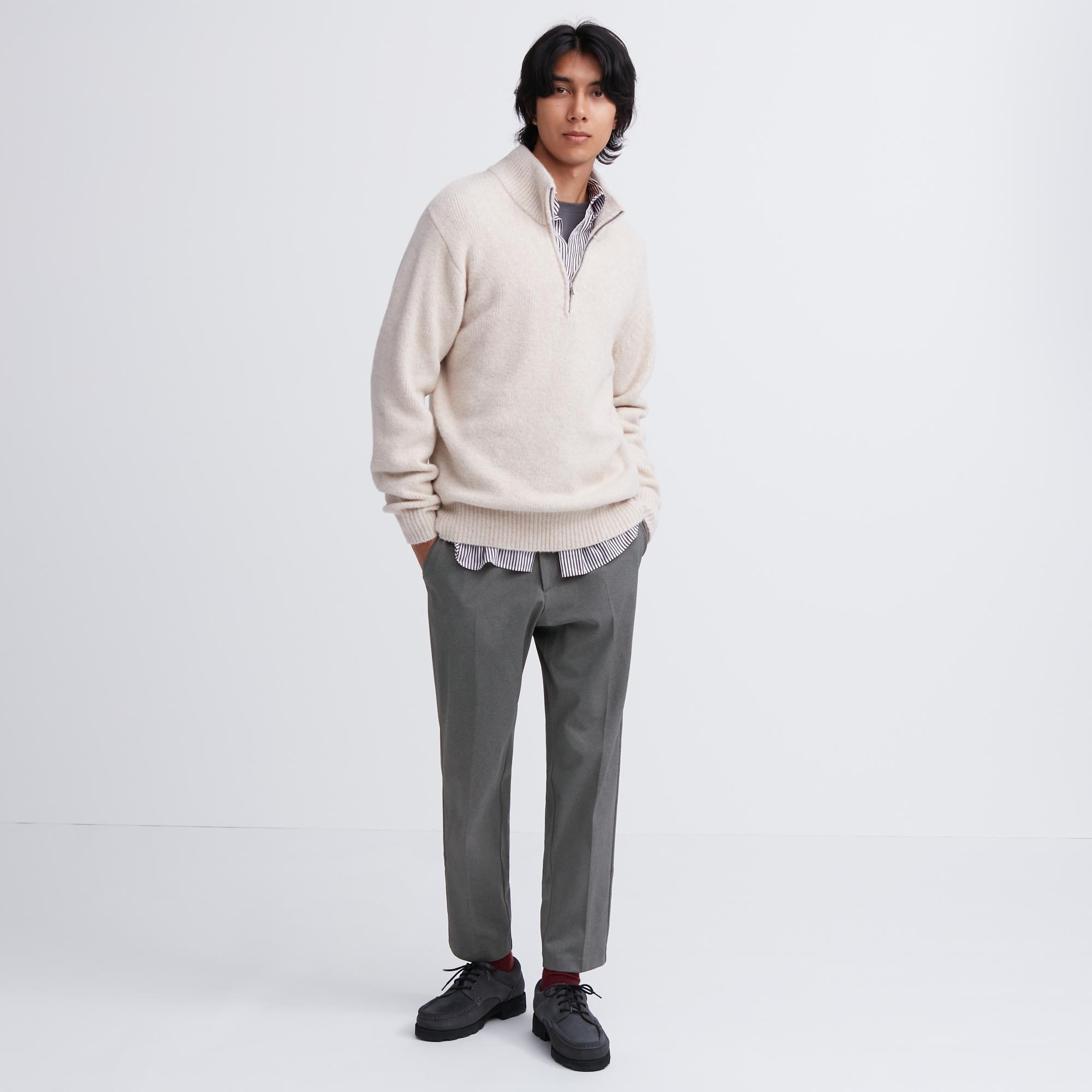 Uniqlo - Cotton Smart Ankle Length Trousers - Beige - M, £34.90