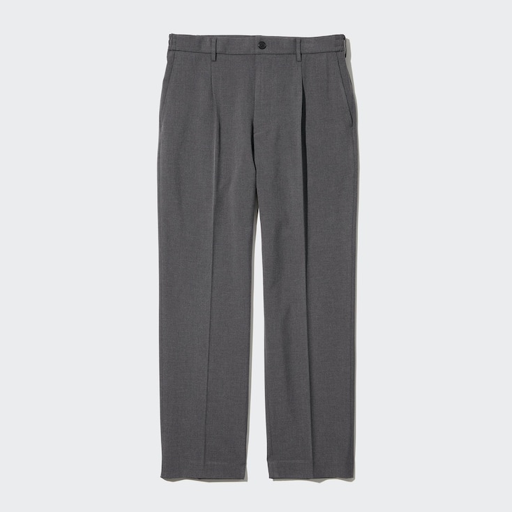 Brushed Jersey Pleated Wide Leg Trousers (Regular)