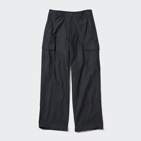 Wide Straight Leg Cargo Trousers