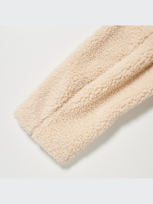 Pile-Lined Fleece Tailored Coat