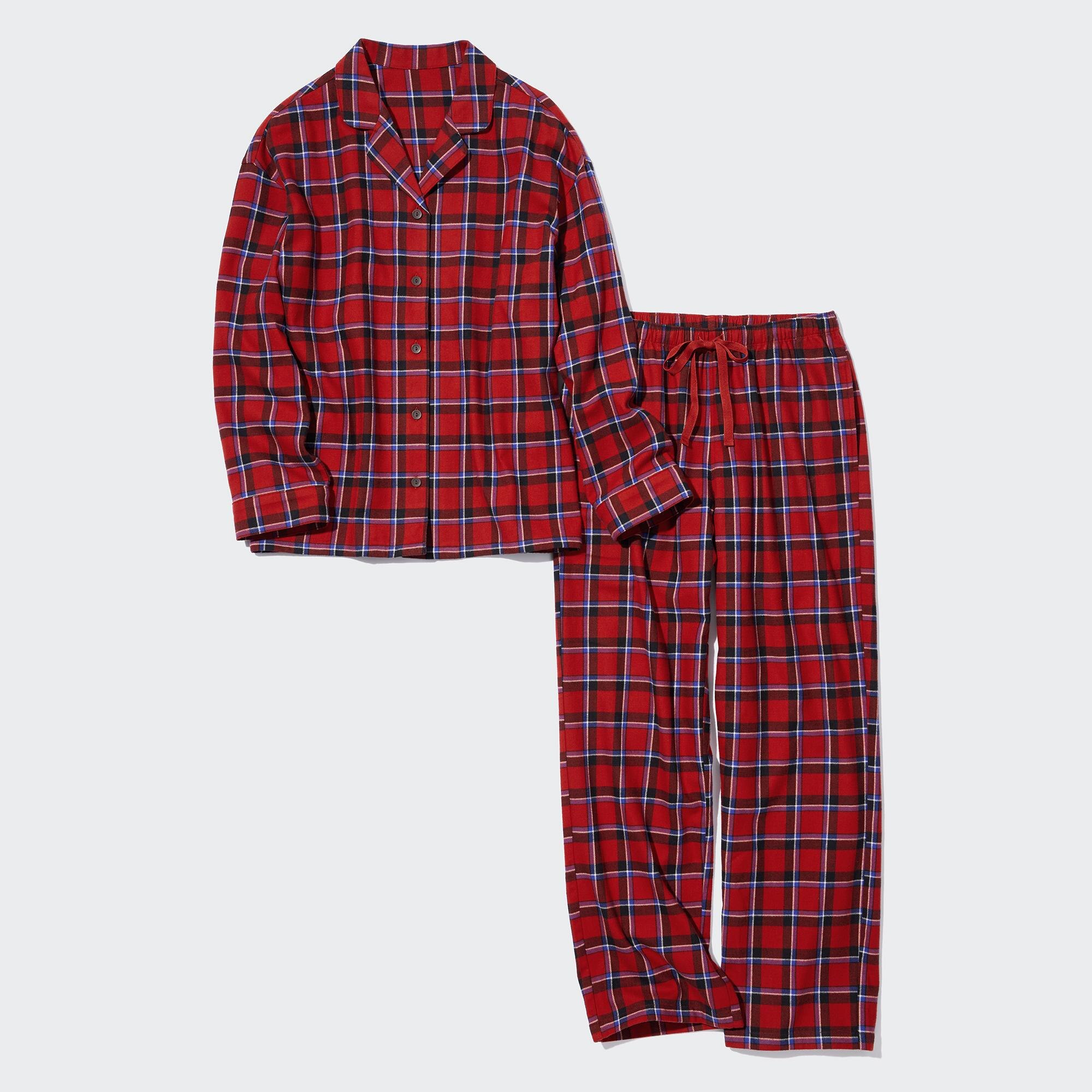 Flannel Long Sleeved Pyjamas | UNIQLO