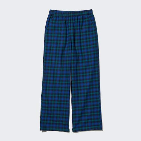 Uniqlo, Intimates & Sleepwear, Uniqlo Dark Green Plaid Flannel Pajama  Pants