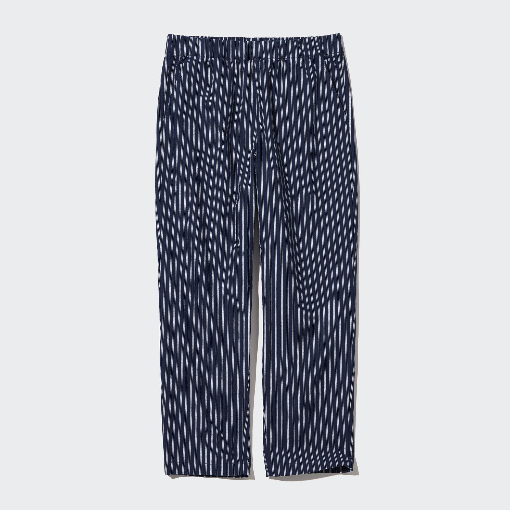 Uniqlo Dress Pants Womens 30x30.5 Navy Blue Pinstripe Heat Tech Straight  Work