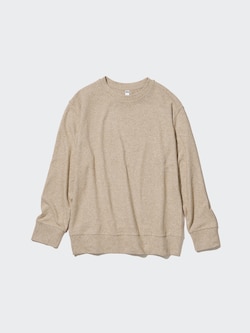 SOFT KNITTED FLEECE CREW NECK LONG SLEEVE T-SHIRT
