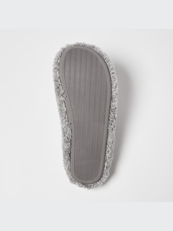 Slippers (Fluffy Fleece, Washable, Rubber Sole)