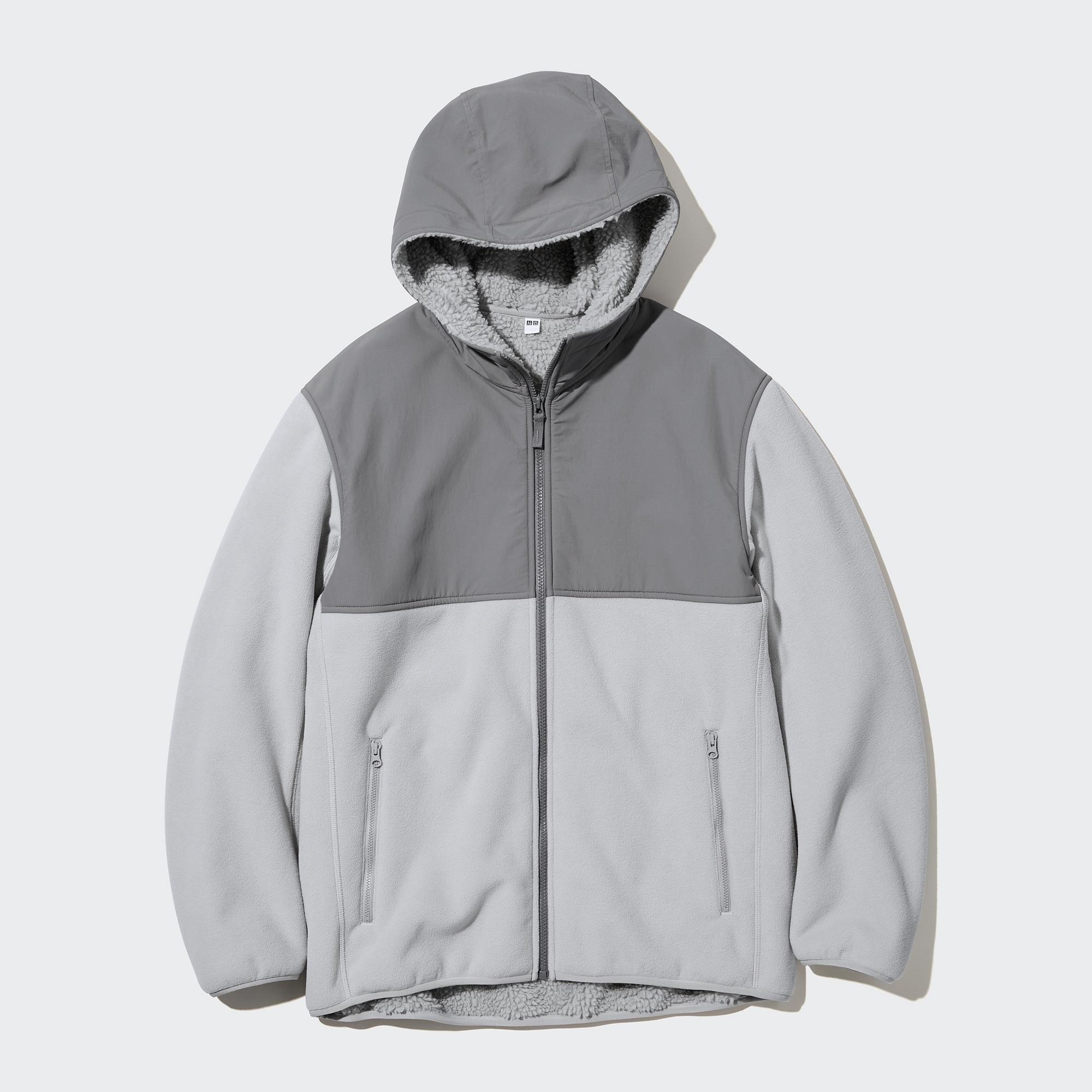 Windproof Outer Fleece Full-Zip Hoodie (Color Block) | UNIQLO US