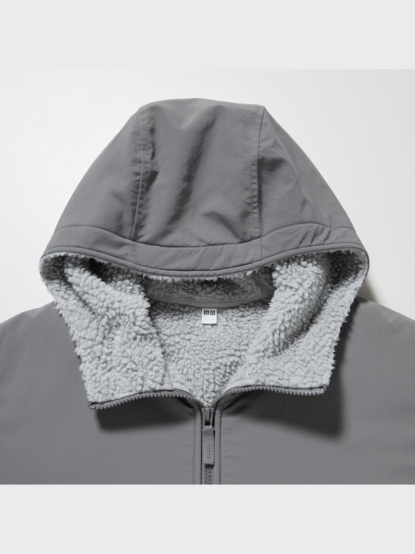 Windproof Outer Fleece Full-Zip Hoodie (Color Block)