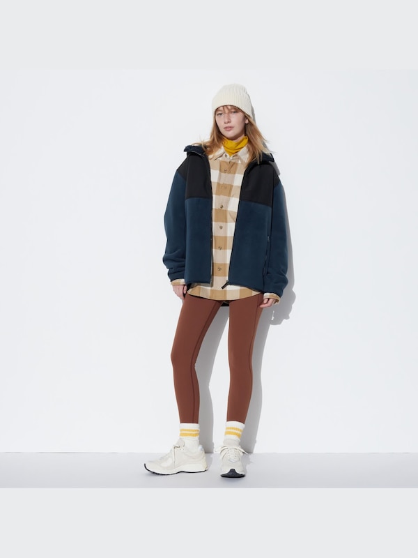 Windproof Outer Fleece Full-Zip Hoodie (Color Block)
