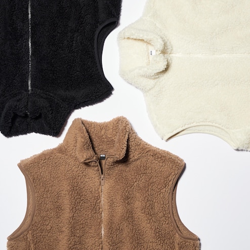 Women's Thermal Inner Fleeces Sleeveless Undershirt Built-in Bra