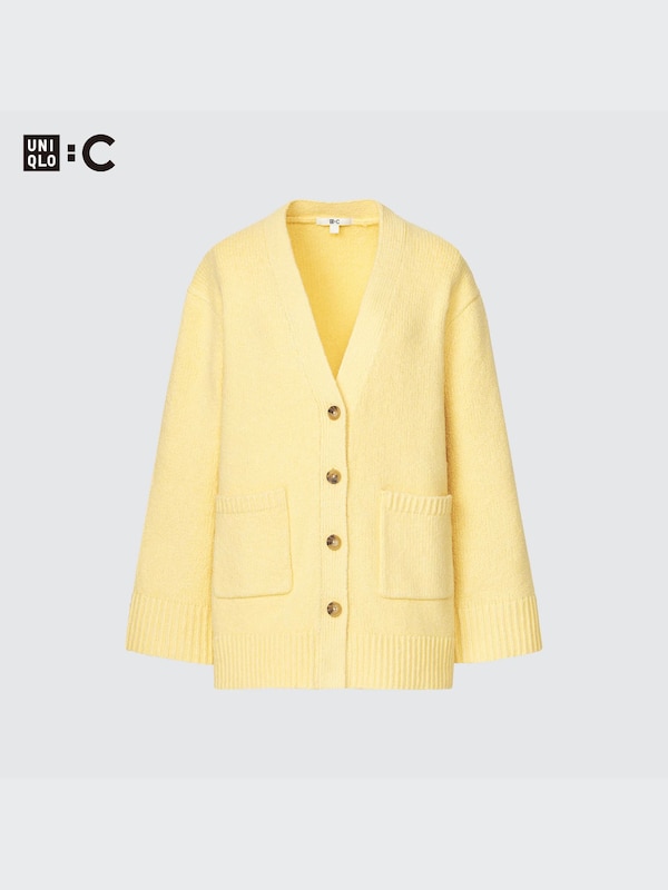 Soft Knit V-Neck Flare Long-Sleeve Cardigan