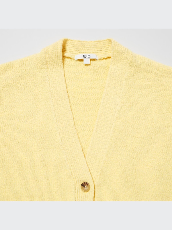 Soft Knit V-Neck Flare Long-Sleeve Cardigan