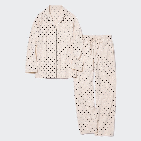 Ladies Womens Pyjamas Set Long Sleeve Top Nightwear Pajamas U1C6 
