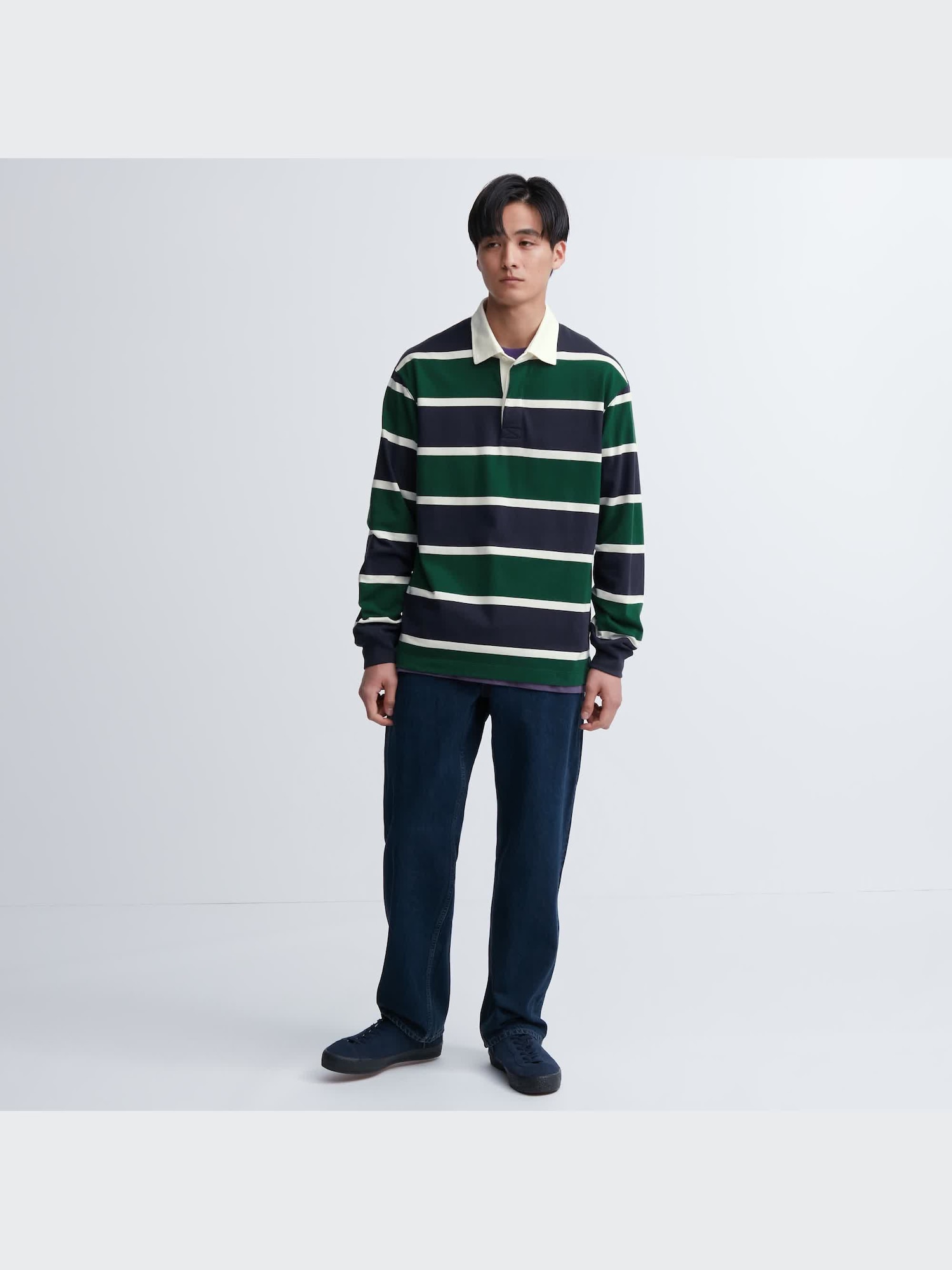 Men's Rugger Long-Sleeve Polo Shirt | UNIQLO US