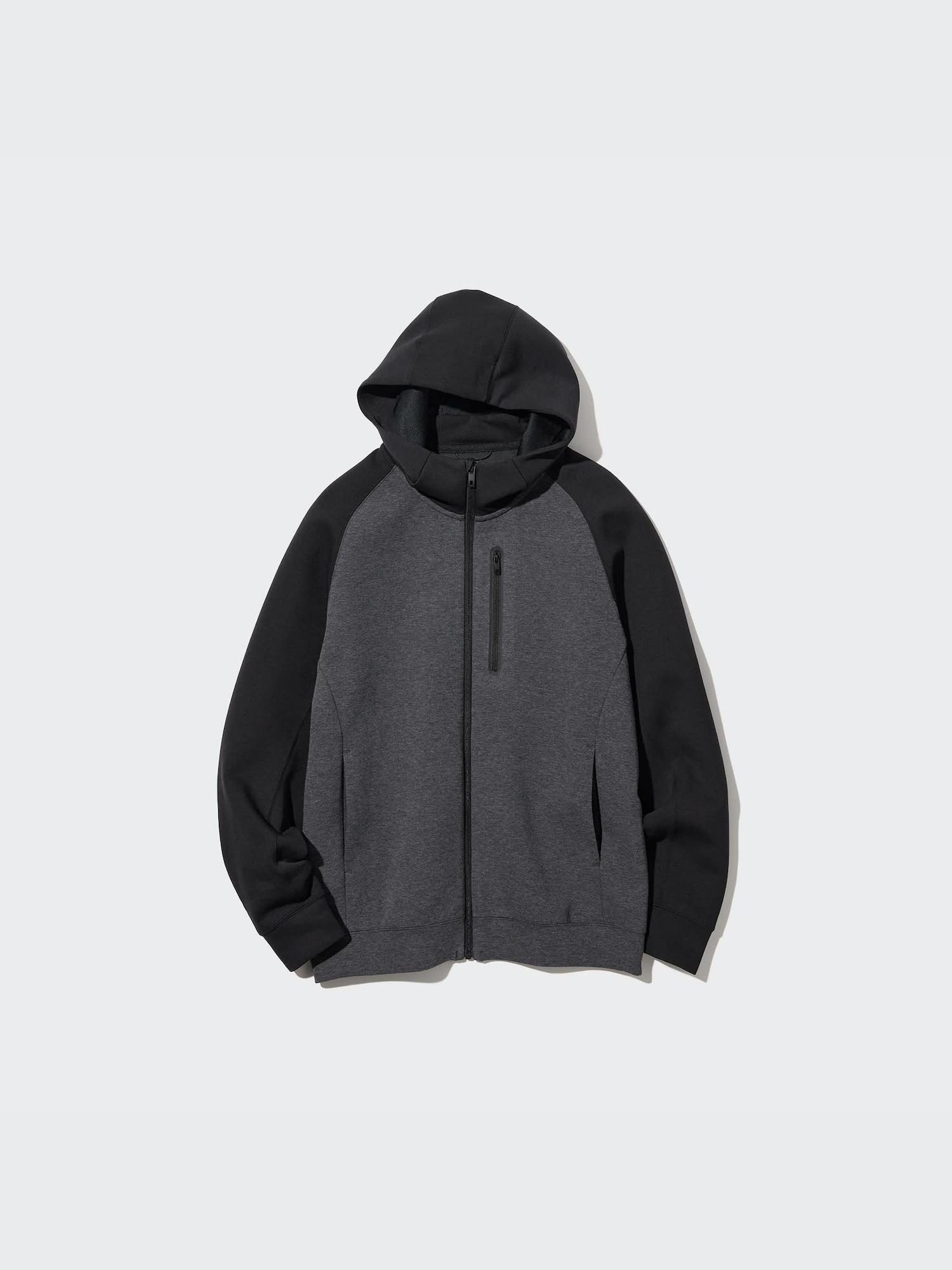 DRY Stretch Sweat Full-Zip Hoodie (Color Block) | UNIQLO US