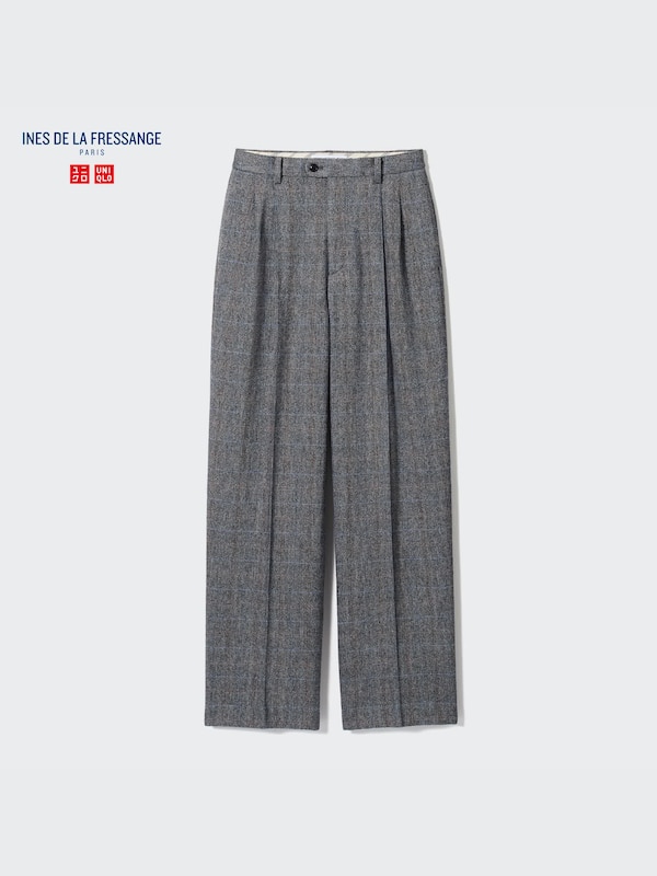 Pleated Wide Pants | Tweed