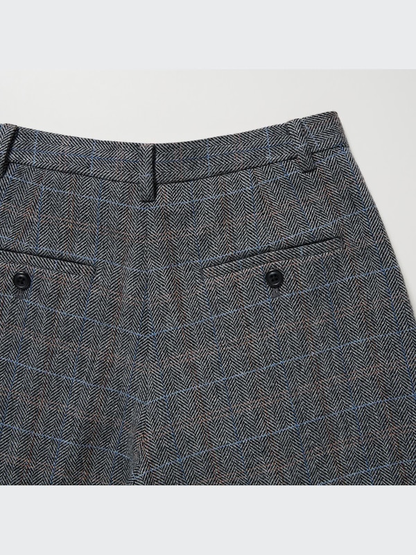 Pleated Wide Pants | Tweed