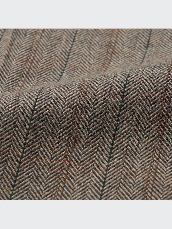 Pleated Wide Pants | Tweed