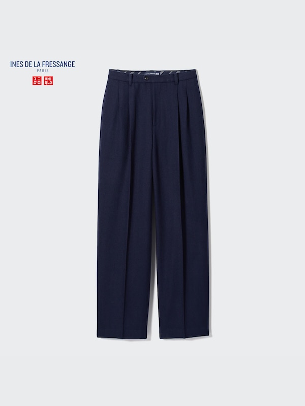 Pleated Wide Pants | Tweed