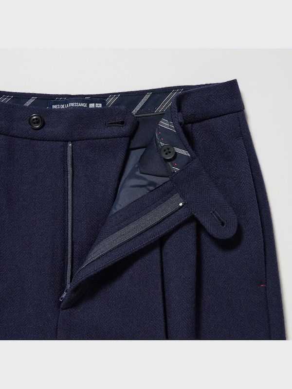 Pleated Wide Pants | Tweed