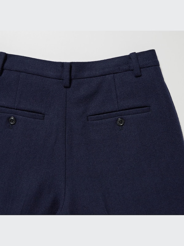 Pleated Wide Pants | Tweed