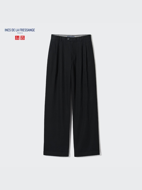 Pleated Wide Pants | Denim