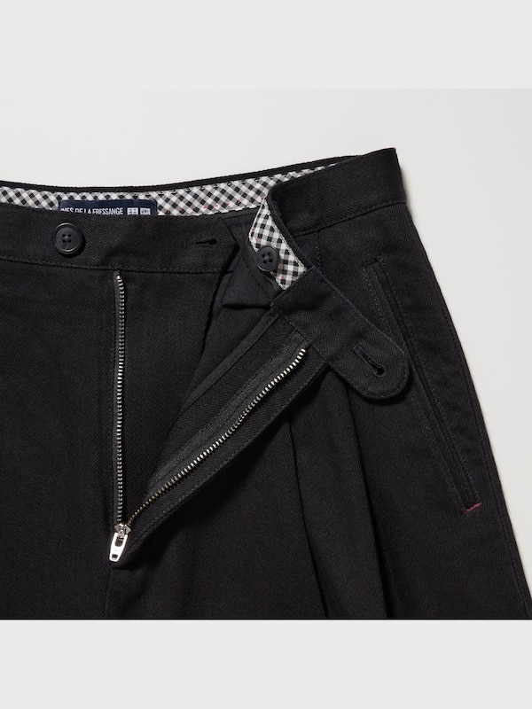 Pleated Wide Pants | Denim
