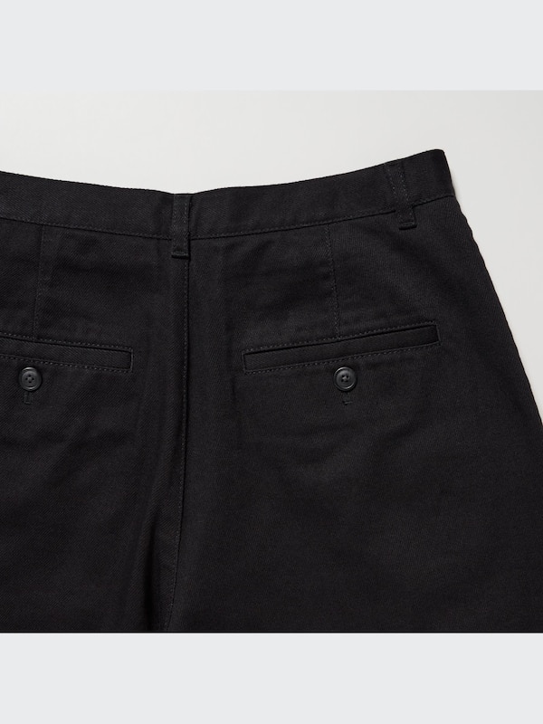 Pleated Wide Pants | Denim