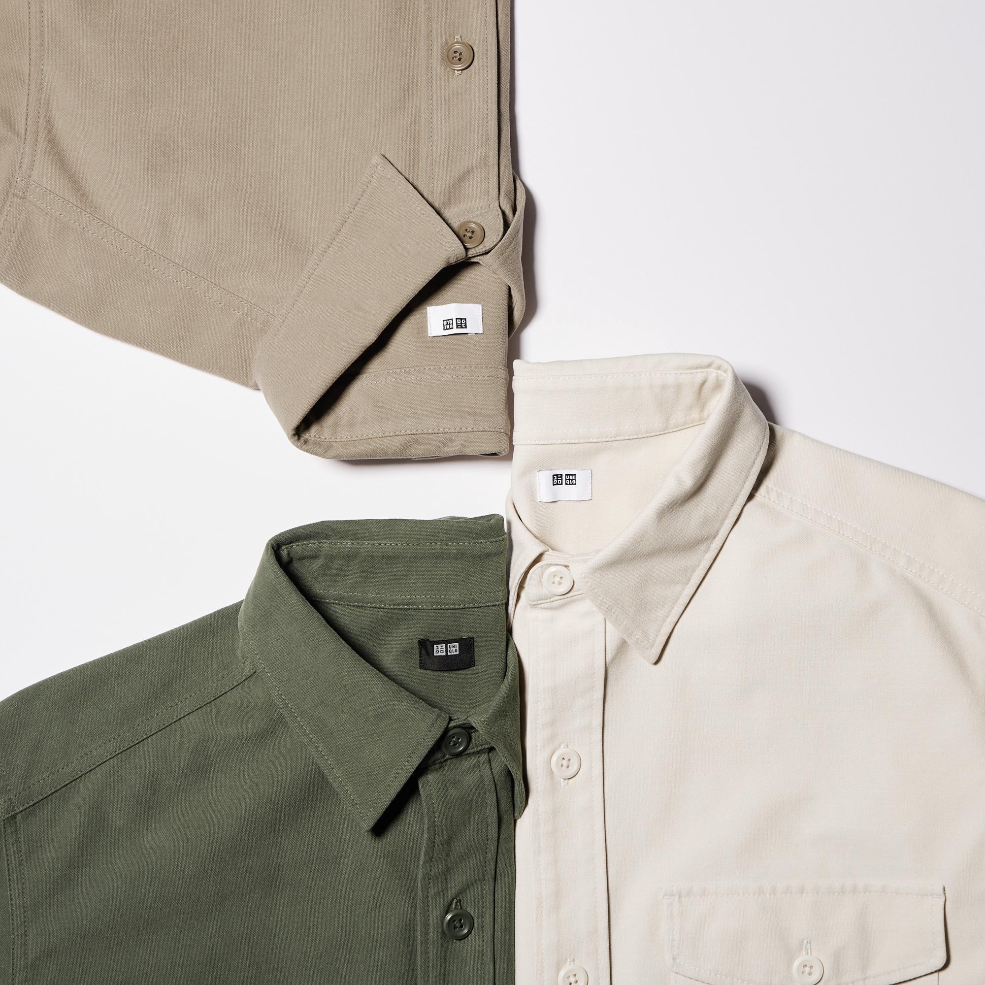 JERSEY LONG SLEEVE OVER SHIRT | UNIQLO CA