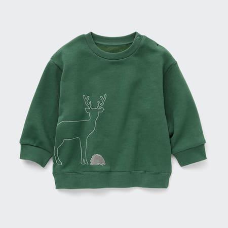 Gemustertes Fleece Sweatshirt
