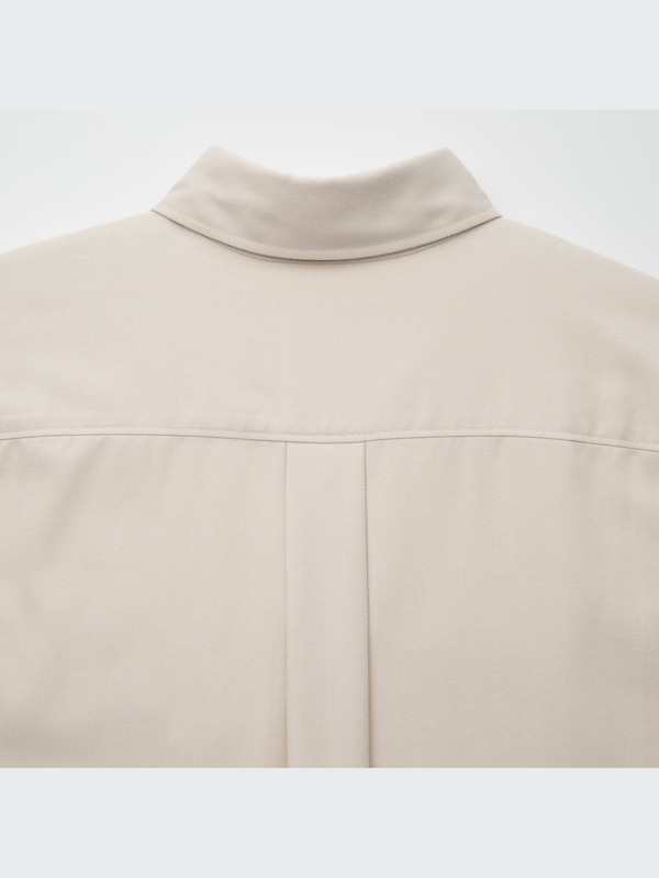 Twill Oversized Long-Sleeve Shirt