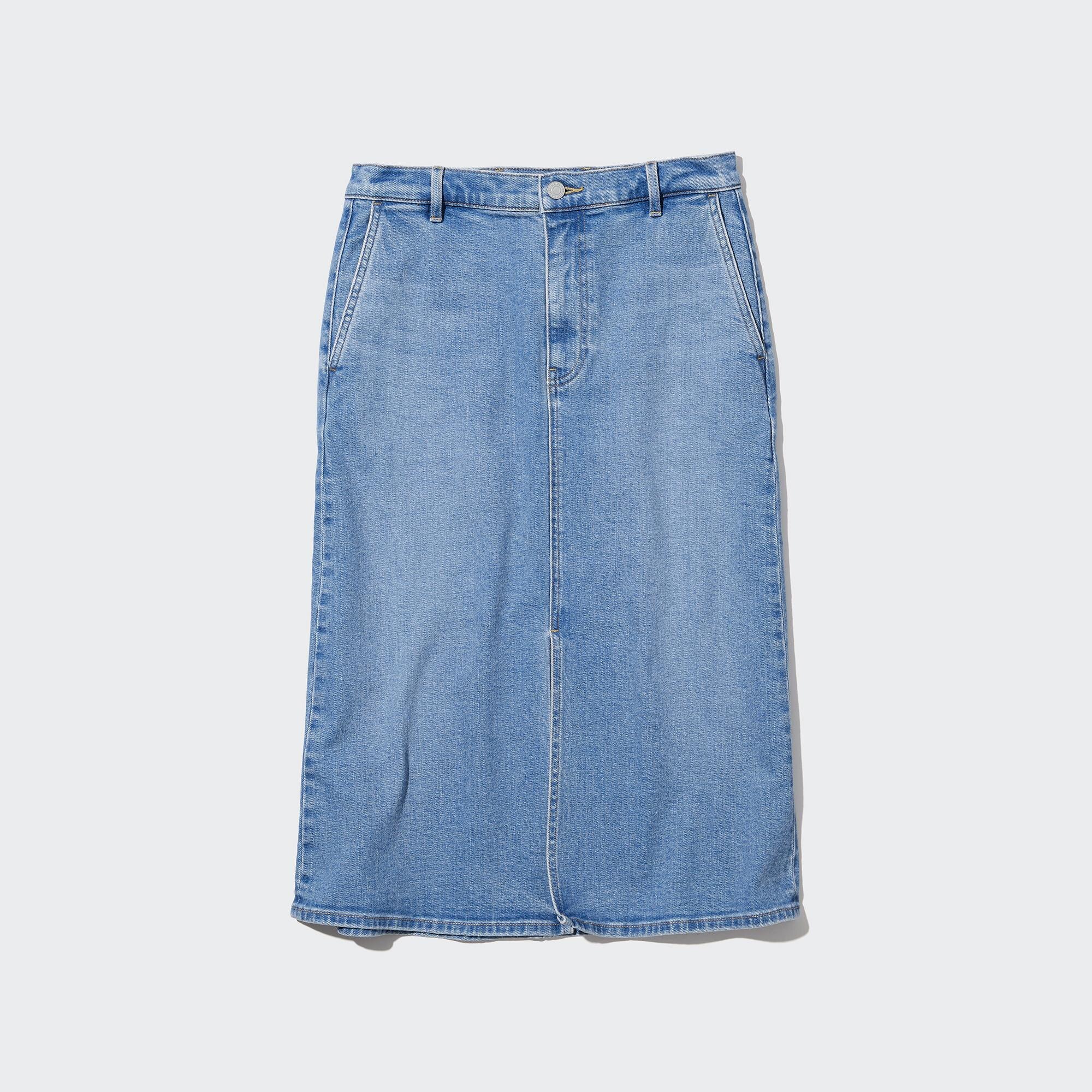 Denim skirt shop uniqlo