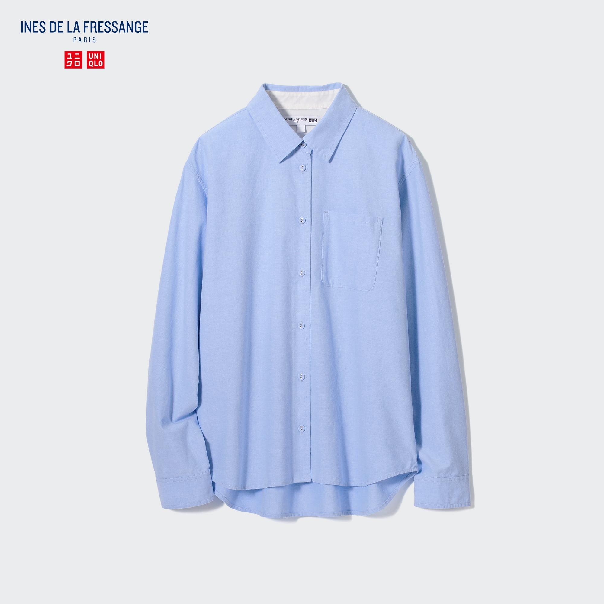 WOMEN'S INES DE LA FRESSANGE OXFORD LONG SLEEVE SHIRT | UNIQLO CA