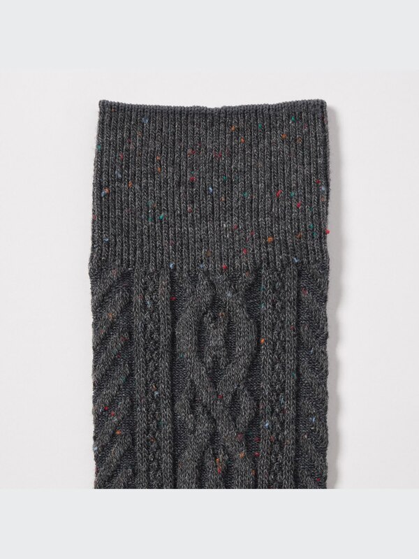 Color Nep Cable Socks