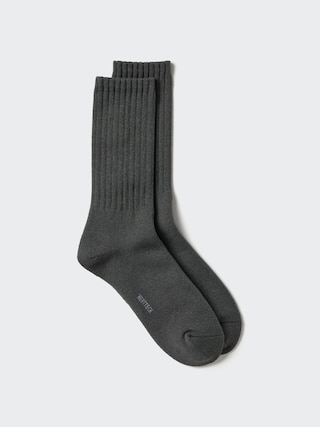 Men's HEATTECH Pile Lined Socks Dark Gray US8-US11 UNIQLO US