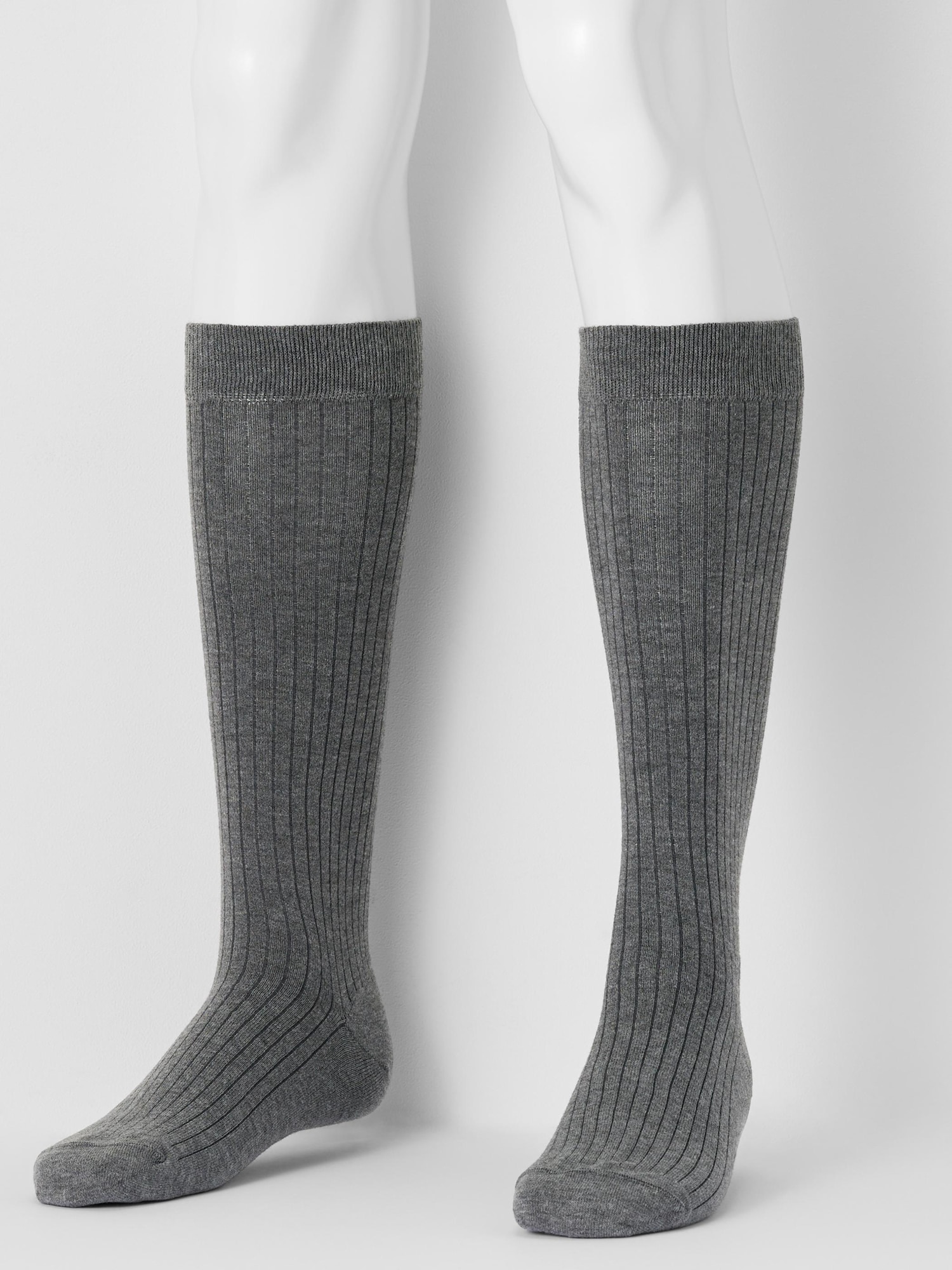 Men s HEATTECH Socks Ribbed Knee High UNIQLO UK
