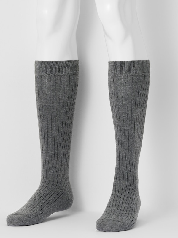 HEATTECH Wide Ribbed Knee High Socks