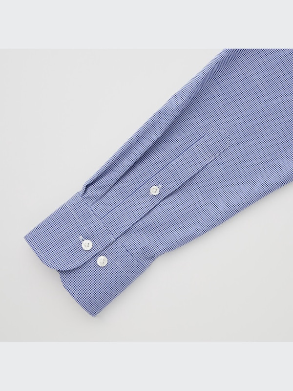 Easy Care Stretch Slim Fit Shirt (Check, Semi-Cutaway Collar)