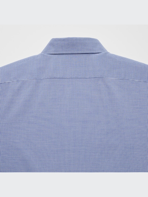 Easy Care Stretch Slim Fit Shirt (Check, Semi-Cutaway Collar)