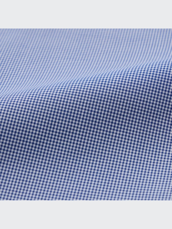 Easy Care Stretch Slim Fit Shirt (Check, Semi-Cutaway Collar)