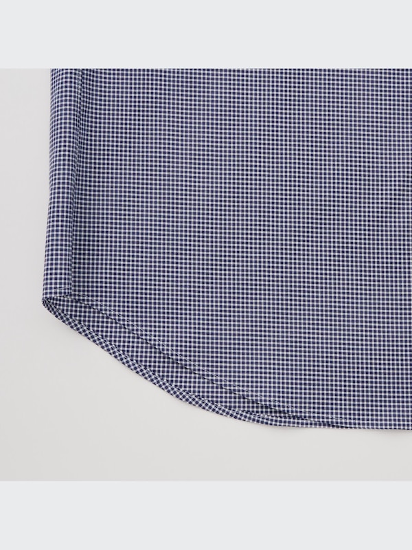 Easy Care Stretch Slim Fit Shirt (Check, Semi-Cutaway Collar)