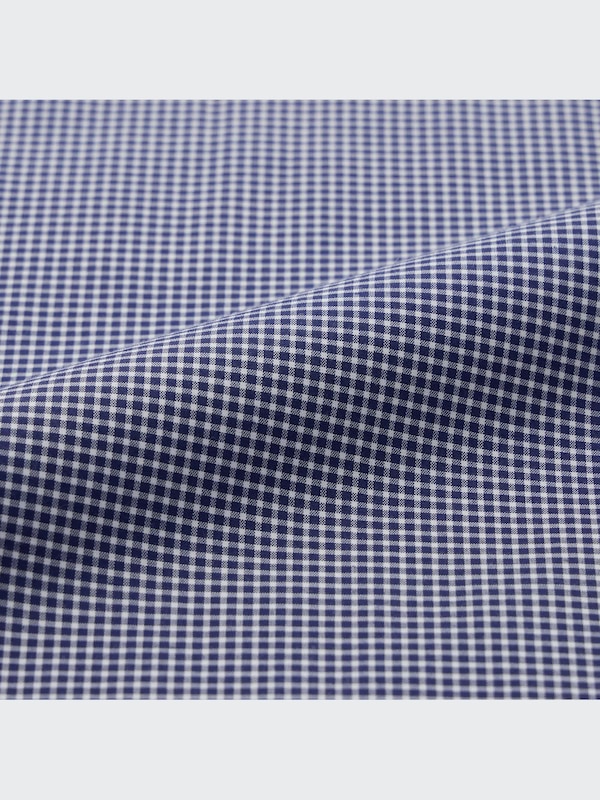 Easy Care Stretch Slim Fit Shirt (Check, Semi-Cutaway Collar)