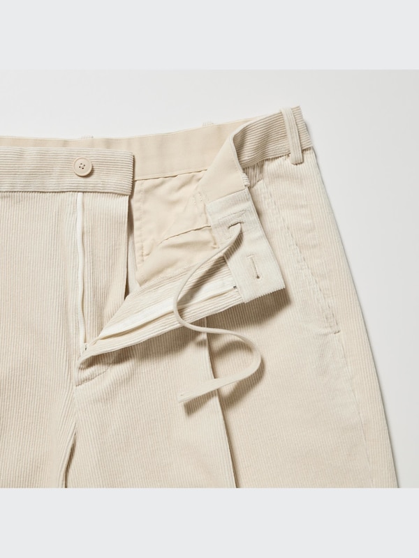 Corduroy Pleated Wide Leg Trousers